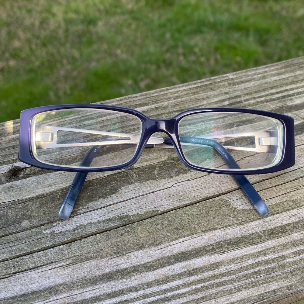 Dkny Blue Glasses Frames Rectangular 52[]15 135 D… - image 1
